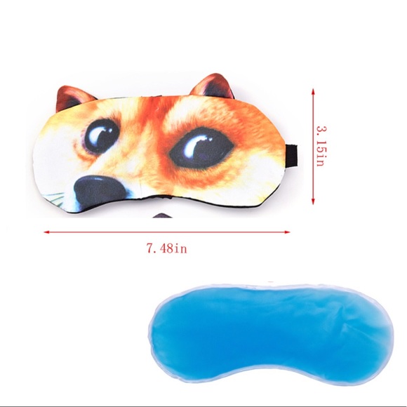 Shiba Dog print luxurious style Sleeping MASK - Picture 3 of 3